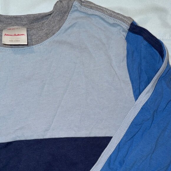 Hanna Andersson Blue and Gray Color Long Sleeve Tee - Picture 3 of 5